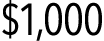 $1,000